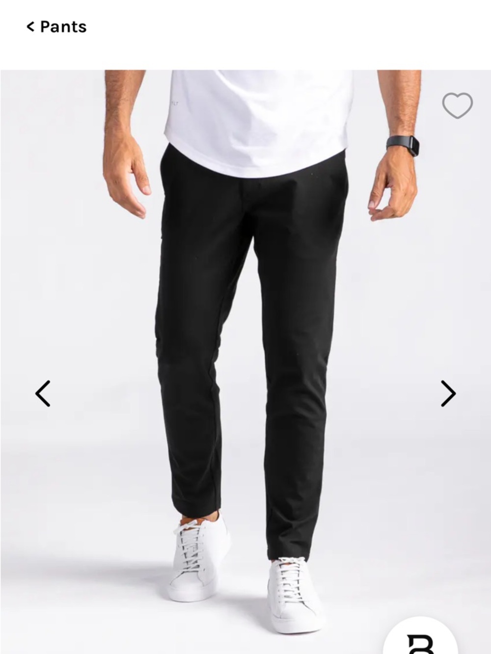BYLT men’s large black slim everyday pant 2.0